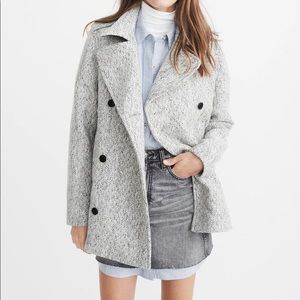 Abercrombie Wool Blend Peacoat XS Grey